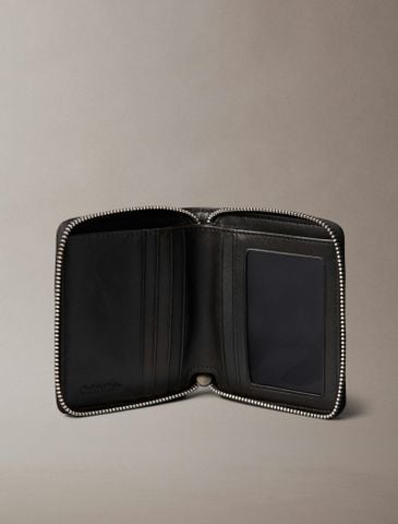 Calvin Klein - Ví nam Embossed Woven Zip Billfold Wallet