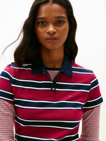 Tommy Hilfiger - Áo Thun Có Cổ Nữ Slim Essential Short Sleeve Polo