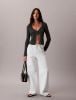 Calvin Klein - Áo Cardigan Nữ Linen Blend Tie Front Cardigan