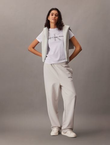 Calvin Klein - Quần nỉ dài thể thao nữ French Terry Straight Leg Joggers