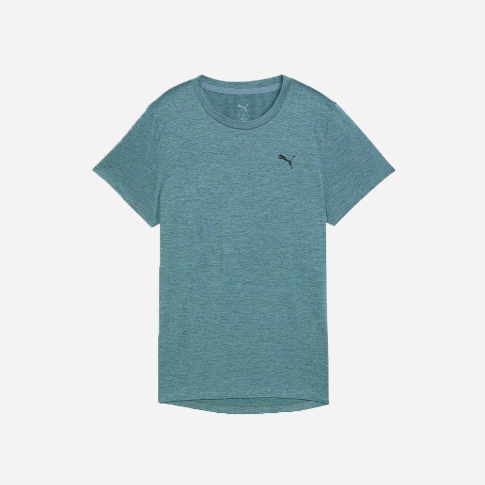 Puma - Áo Tay Ngắn Thể Thao Nữ Essential Heather Tee Baltic Sea