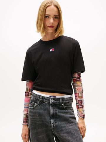 Tommy Hilfiger - Áo Thun Tay Ngắn Nữ Tommy Jeans Boxy Badge T-shirt Extended