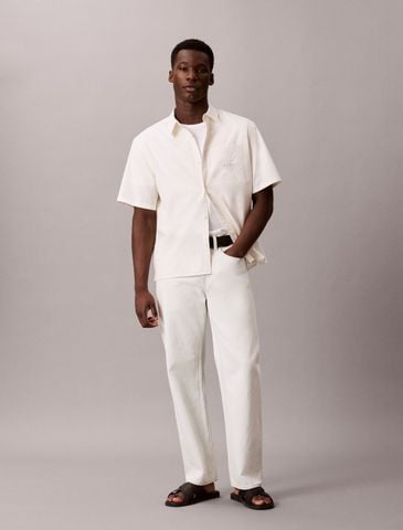 Calvin Klein - Áo Sơ Mi Nam Washed Cotton Poplin Relaxed Shirt