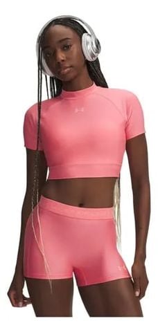 Under Armour - Áo Tay Ngắn Thể Thao Nữ Short Sleeve Compression HeatGear Crop Mock