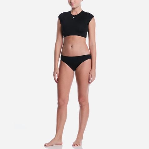 Nike - Áo Bơi Chống Nắng Nữ Nike Swim Women's Cropped Short Sleeve UV Swimming Top