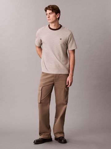 Calvin Klein - Áo thun thời trang nam Ottoman Stripe Crewneck Tee