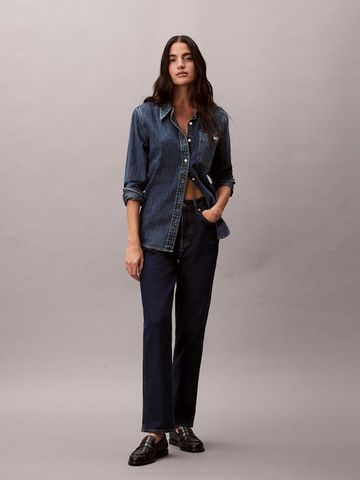 Calvin Klein - Quần Jean Dài Nữ Archive High Rise Slim Jean