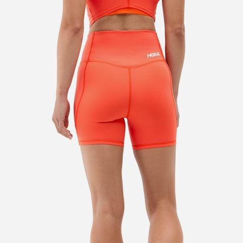 Hoka - Quần Ngắn Ống Bó Thể Thao Nữ Women's HOKA Elaro 5 Bike Shorts - Orange