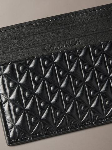 Calvin Klein - Ví đựng thẻ nam Embossed Allover Monogram Card Case - 3