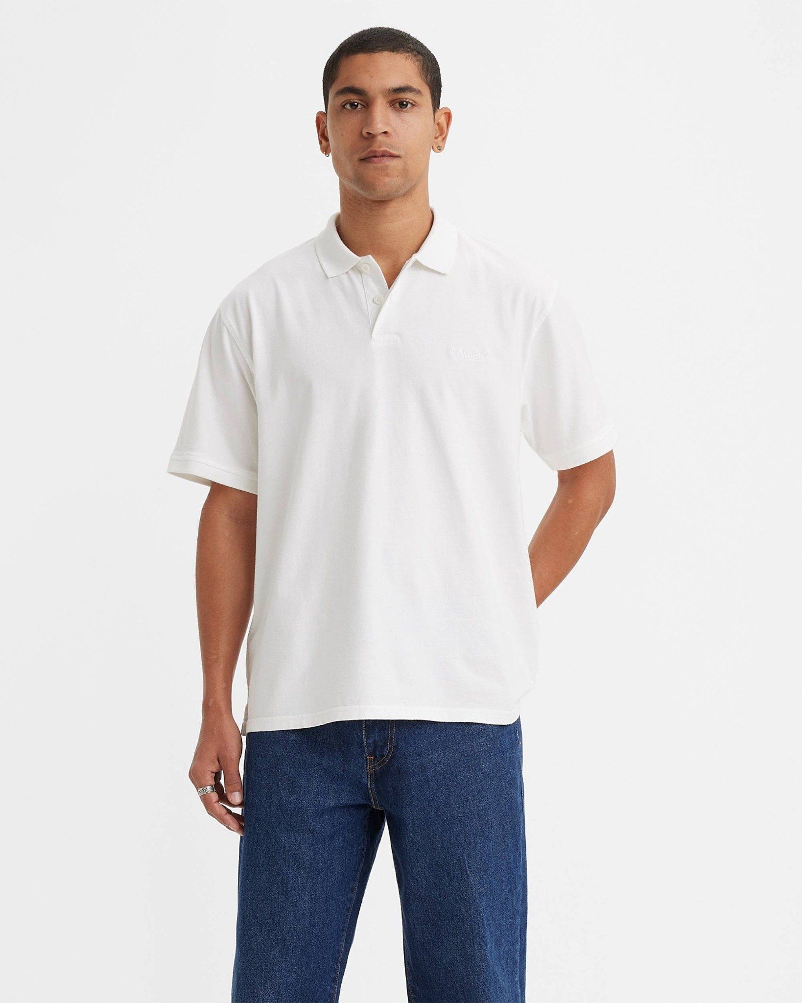 Levi's - Áo polo nam Relaxed Authentic Polo Shirt - White