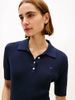 Tommy Hilfiger - Áo nỉ dệt kim Nữ Pointelle Short Sleeve Polo Sweater