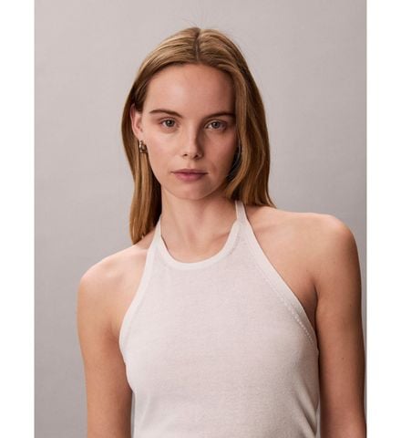 Calvin Klein - Áo Yếm Nữ Linen Blend Halter Top