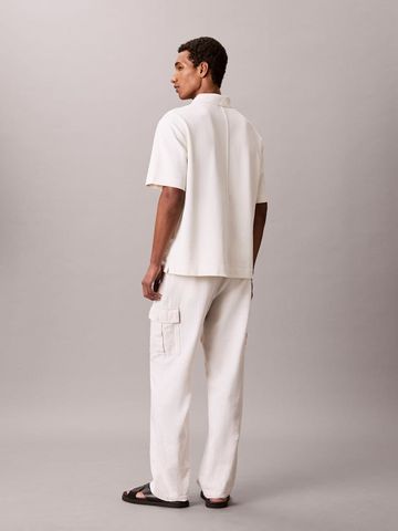 Calvin Klein - Áo Thun Có Cổ Nam Script Logo Graphic Pique Relaxed Polo Shirt