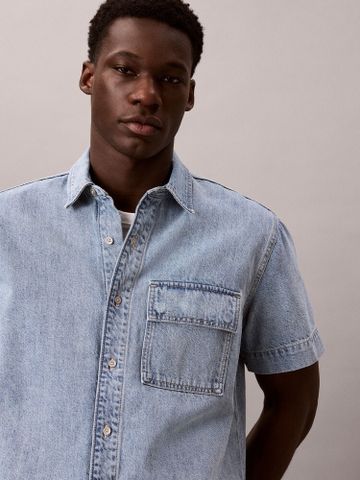 Calvin Klein - Áo Sơ Mi Nam Denim Utility Button-Down Shirt - 2