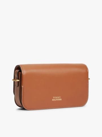 Tommy Hilfiger - Túi Đeo Chéo Nữ Leather Flap Logo Plaque Crossbody Bag - 2
