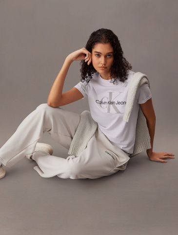 Calvin Klein - Quần nỉ dài thể thao nữ French Terry Straight Leg Joggers