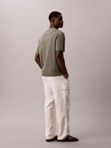 Calvin Klein - Áo Thun Có Cổ Nam Ribbed Jumper Polo Shirt