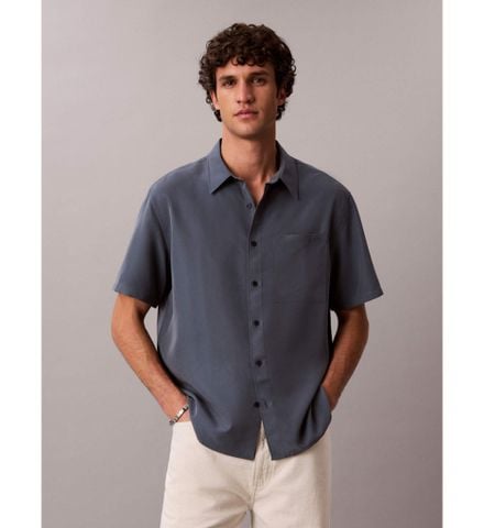 Calvin Klein - Áo Sơ Mi Nam Short Sleeve Drapey Lyocell Easy Shirt