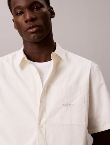 Calvin Klein - Áo Sơ Mi Nam Washed Cotton Poplin Relaxed Shirt - 4