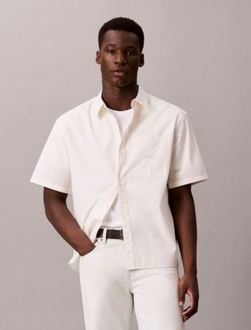Calvin Klein - Áo Sơ Mi Nam Washed Cotton Poplin Relaxed Shirt
