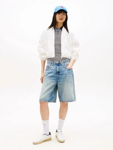 Tommy Hilfiger - Áo Bomber Nữ Logo Tape Water Repellent Bomber Jacket