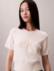 Calvin Klein - Áo len tay ngắn nữ Monologo Cropped Jumper
