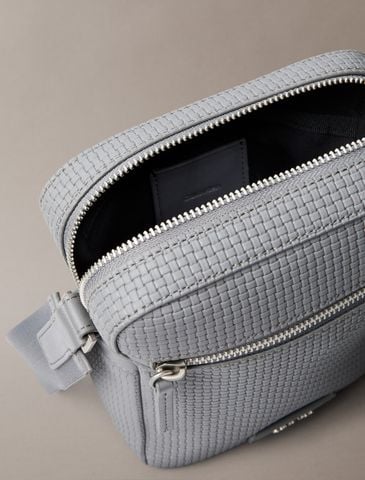 Calvin Klein - Túi đeo chéo nam Embossed Allover Monogram Reporter Bag - 4