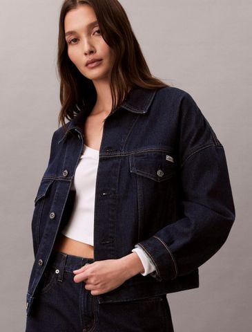 Calvin Klein - Áo Khoác Jean Nữ Relaxed Denim Jacket