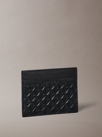 Calvin Klein - Ví đựng thẻ nam Embossed Allover Monogram Card Case - 2