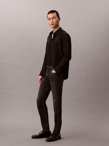 Calvin Klein - Quần Jean Dài Nam Slim Taper Black Mirage 37.5