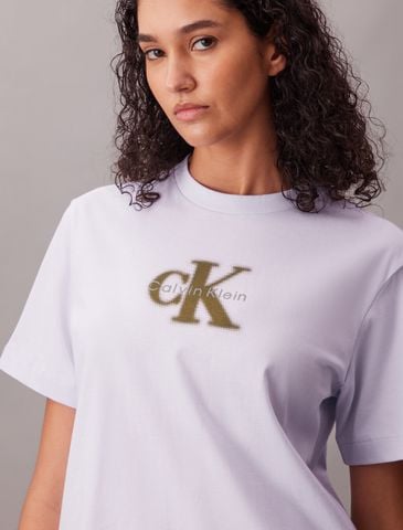 Calvin Klein - Áo Thun Tay Ngắn Nữ Relaxed Graphic Logo T-shirt