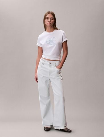Calvin Klein - Áo Thun Nữ Dual Tone Monologo Classic T-Shirt