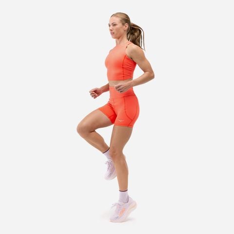 Hoka - Quần Ngắn Ống Bó Thể Thao Nữ Women's HOKA Elaro 5 Bike Shorts - Orange
