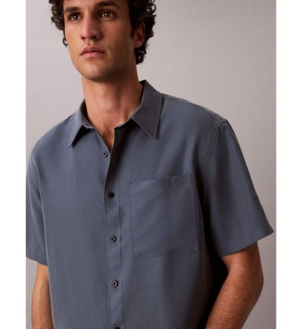 Calvin Klein - Áo Sơ Mi Nam Short Sleeve Drapey Lyocell Easy Shirt