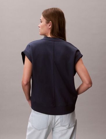 Calvin Klein - Áo Nỉ Nữ Sl Monogram V Neck Cotton Terry Vest