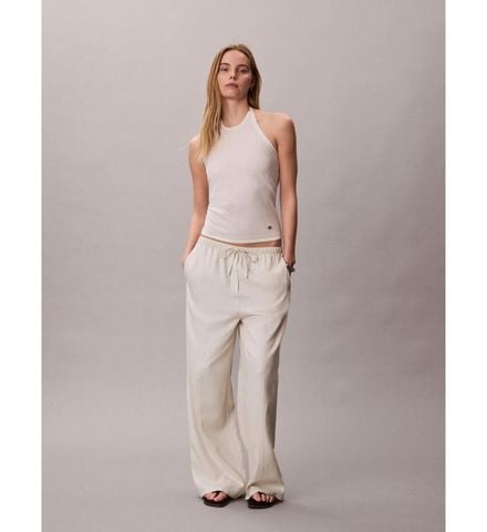 Calvin Klein - Áo Yếm Nữ Linen Blend Halter Top