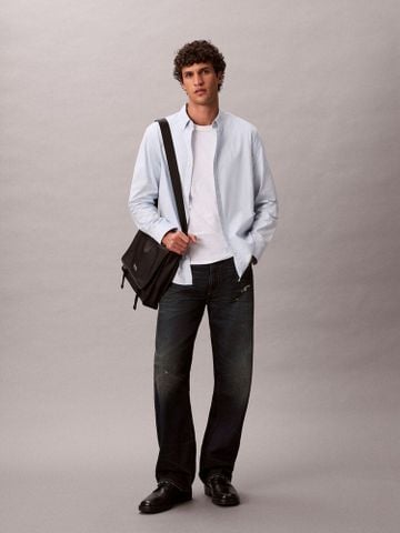 Calvin Klein - Áo sơ mi tay dài nam Solid Classic Oxford Button-Down Shirt
