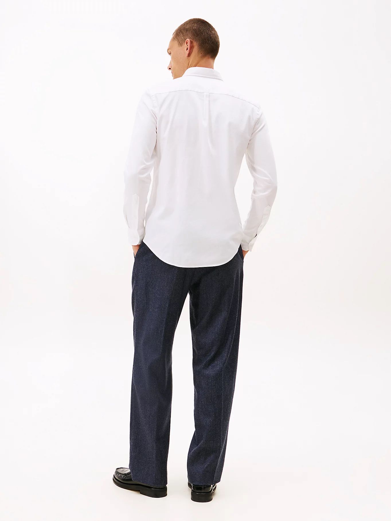 Tommy Hilfiger - Áo sơ mi tay dài nam Slim Fit Yarn Dyed Dobby Shirt