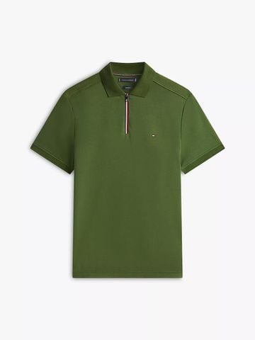 Tommy Hilfiger - Áo thun có cổ polo tay ngắn nam Liquid Cotton Rawb Zip Regular Polo
