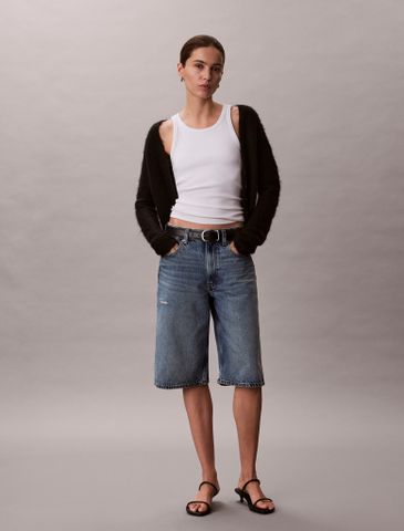 Calvin Klein - Quần Ngắn Nữ Long Long Denim Short