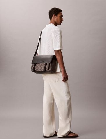 Calvin Klein - Túi Đeo Chéo Nam Emblem Logo Jacquard Messenger Bag - 3