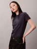 Calvin Klein - Áo phông thời trang nữ Glossy Metallic Logo T-shirt