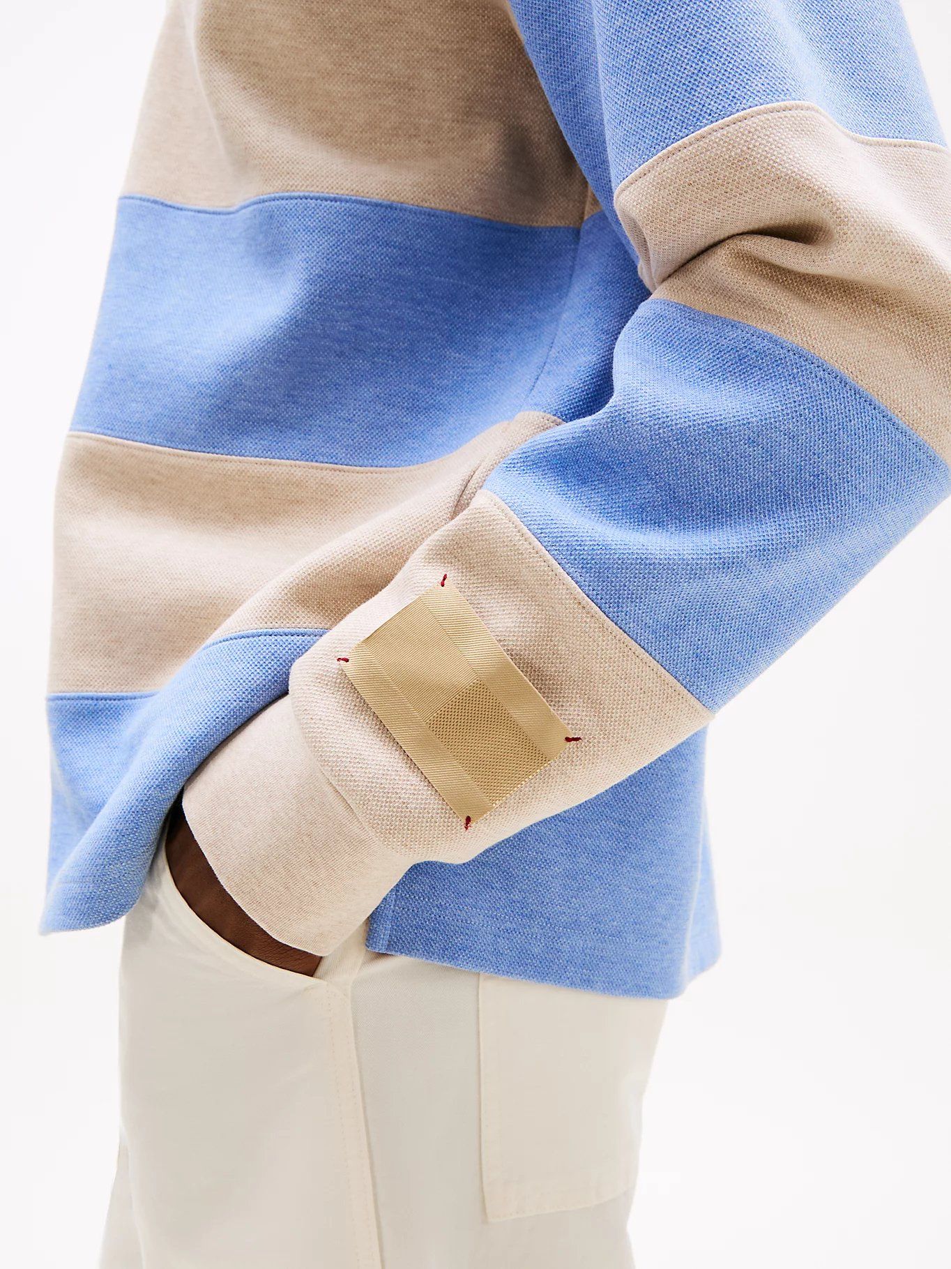 Tommy Hilfiger - Áo thun tay dài nam Stripe Relaxed Fit Rugby Shirt