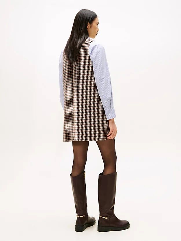 Tommy Hilfiger - Đầm nữ Heritage Check Wool V-Neck Mini Shift Dress