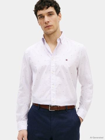 Tommy Hilfiger - Áo Sơ Mi Nam Tay Dài Fil A Coupe Poplin Shirt
