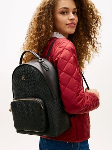 Tommy Hilfiger - Ba Lô Nữ TH Monogram Debossed Dome Backpack