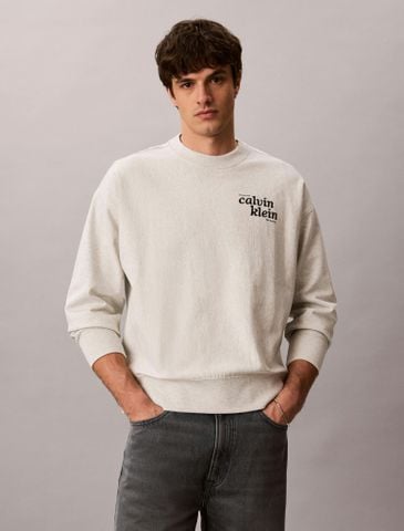 Calvin Klein - Áo Nỉ Nam Terry 1989 Logo Graphic Sweatshirt