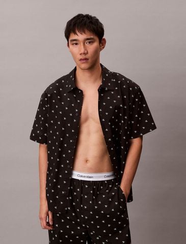 Calvin Klein - Áo Ngủ Nam Cotton Poplin Sleep Shirt