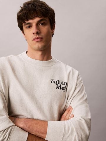 Calvin Klein - Áo Nỉ Nam Terry 1989 Logo Graphic Sweatshirt