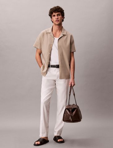 Calvin Klein - Áo Sơ Mi Nam Linen Lyocell Classic Fit Shirt